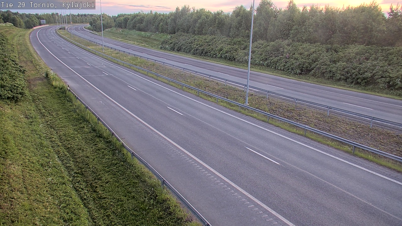 Weather Camera Image Väg 29 Torneå Kyläjoki, Tornio, Lappi