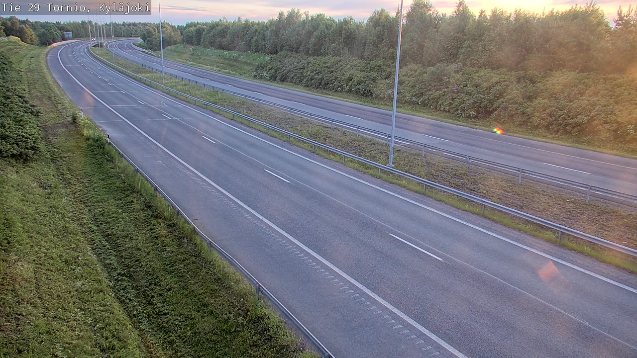 Weather Camera Image Väg 29 Torneå Kyläjoki, Tornio, Lappi