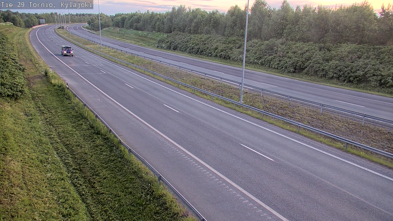 Weather Camera Image Väg 29 Torneå Kyläjoki, Tornio, Lappi