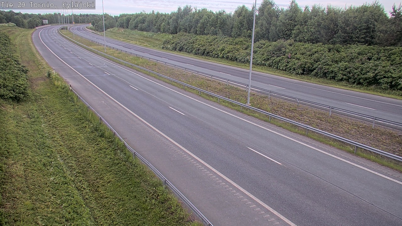 Weather Camera Image Väg 29 Torneå Kyläjoki, Tornio, Lappi