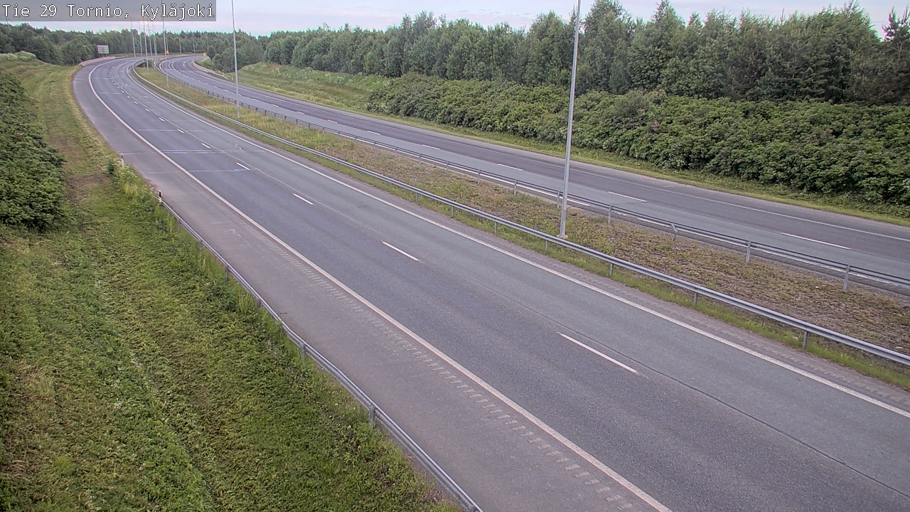 Weather Camera Image Väg 29 Torneå Kyläjoki, Tornio, Lappi
