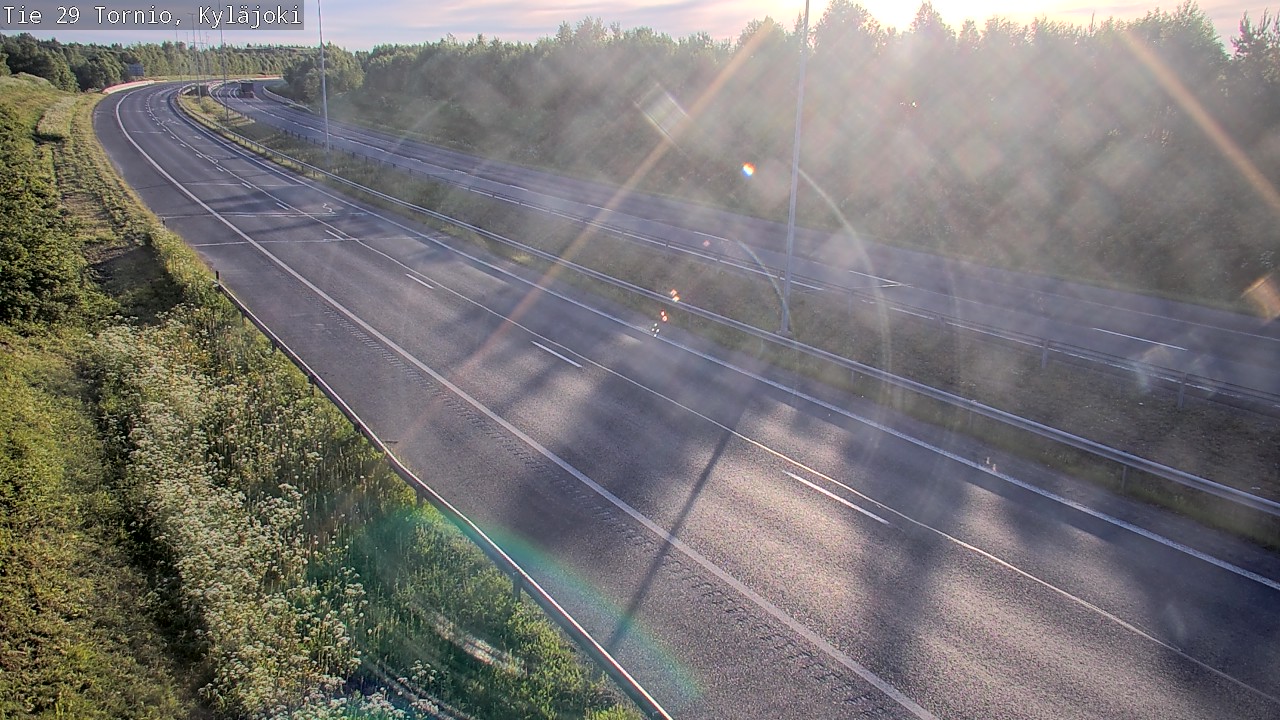 Weather Camera Image Väg 29 Torneå Kyläjoki, Tornio, Lappi