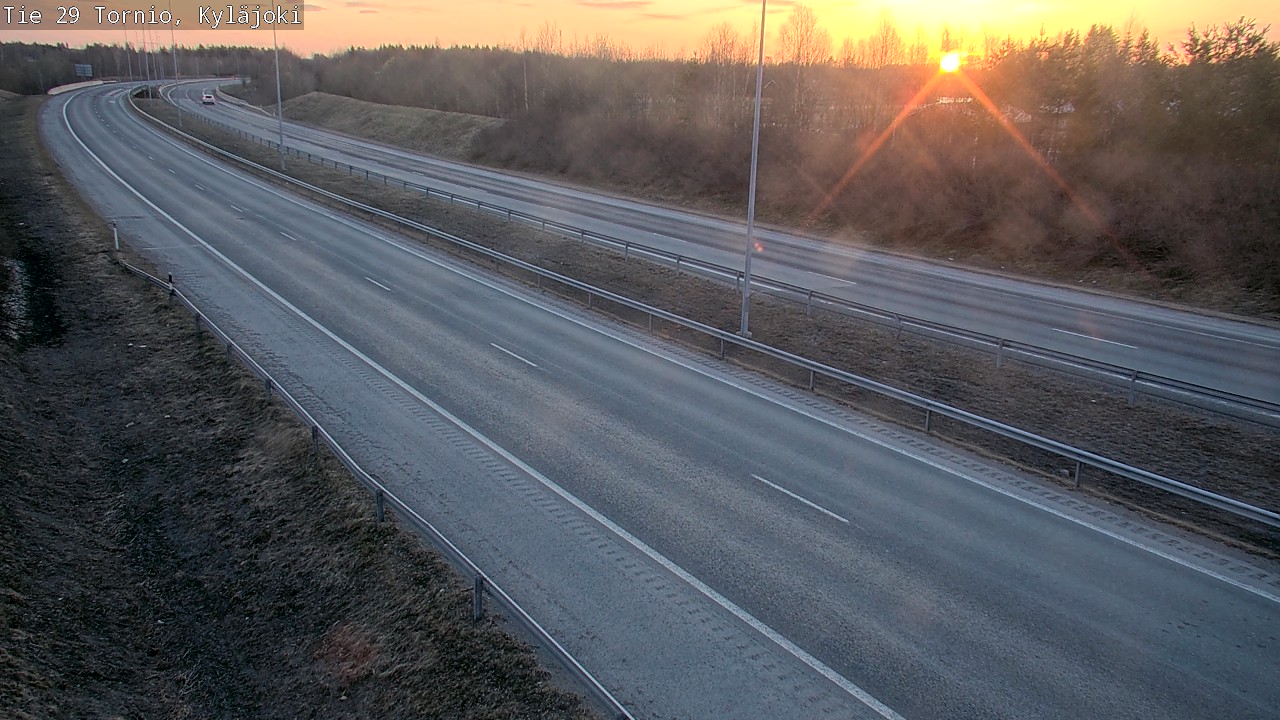Weather Camera Image Väg 29 Torneå Kyläjoki, Tornio, Lappi