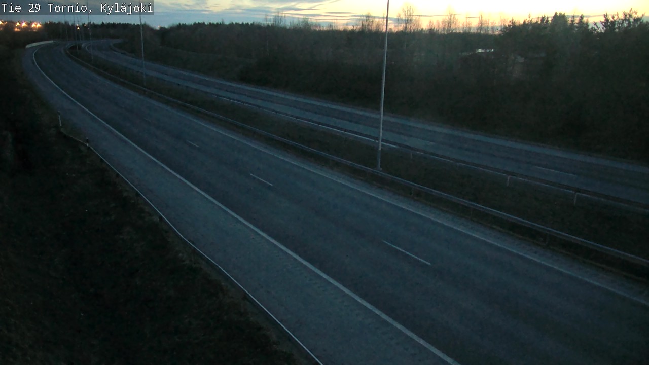 Weather Camera Image Väg 29 Torneå Kyläjoki, Tornio, Lappi