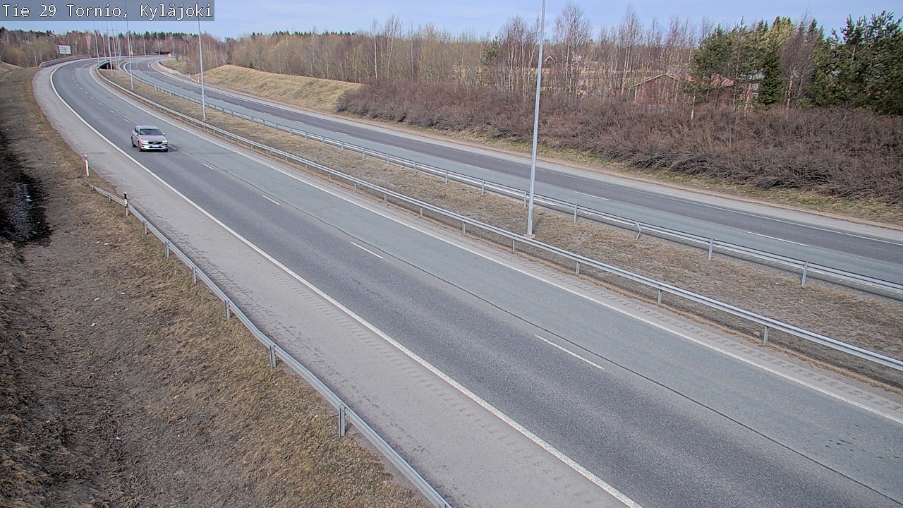 Weather Camera Image Väg 29 Torneå Kyläjoki, Tornio, Lappi