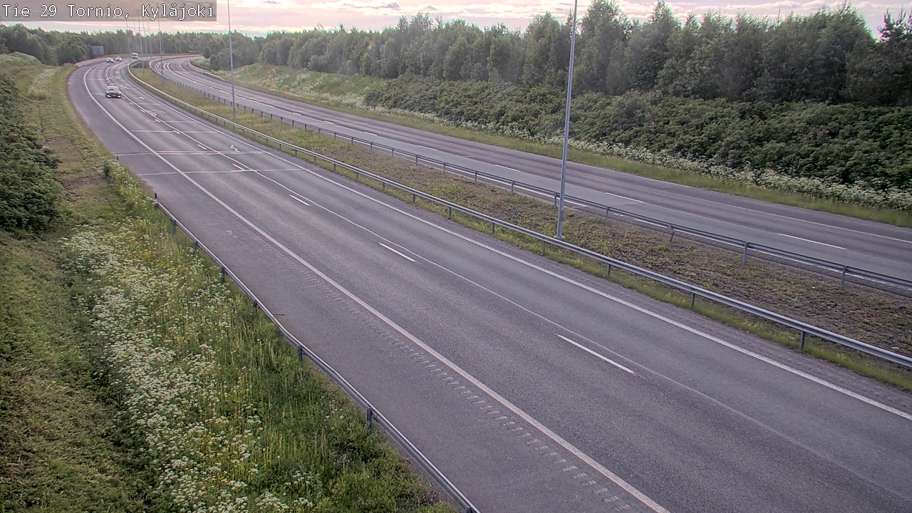 Weather Camera Image Väg 29 Torneå Kyläjoki, Tornio, Lappi