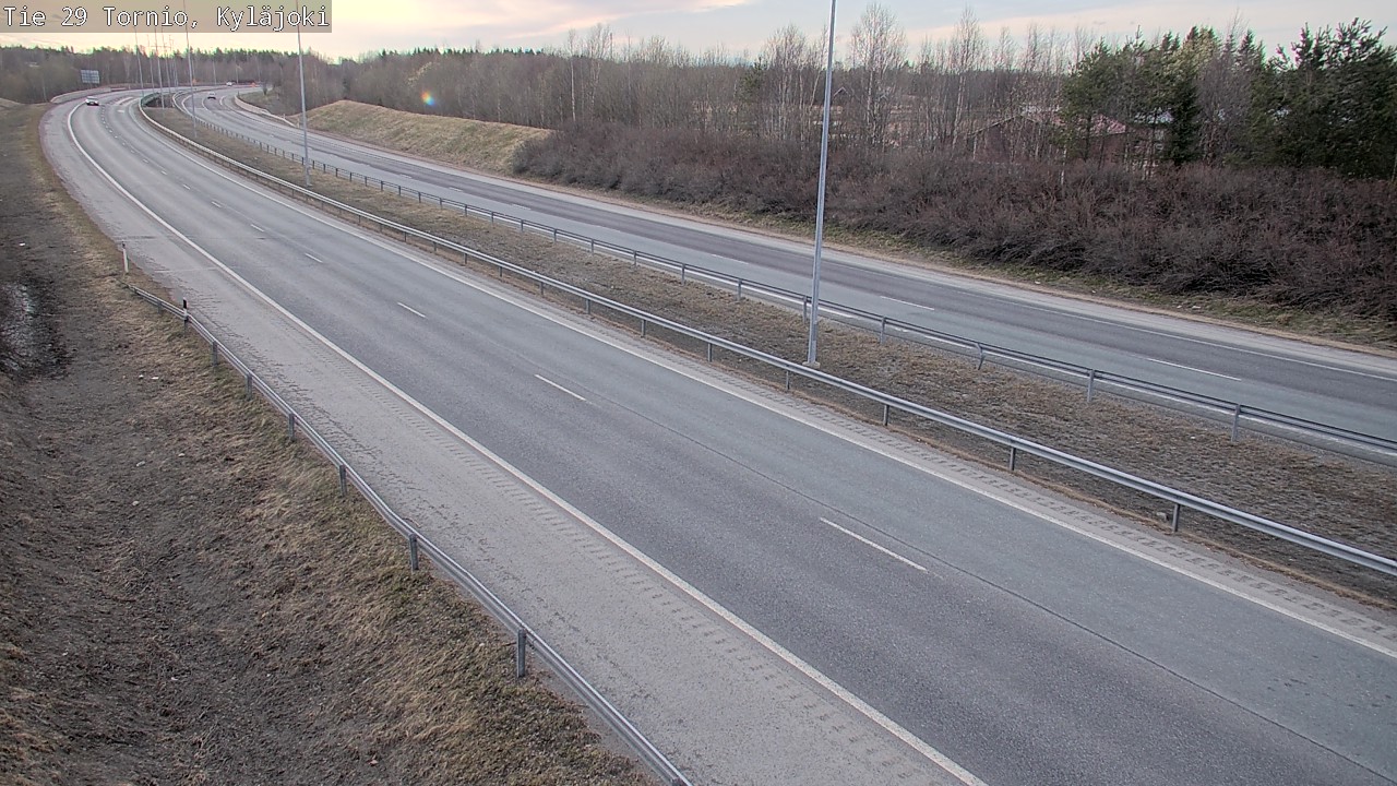 Weather Camera Image Väg 29 Torneå Kyläjoki, Tornio, Lappi