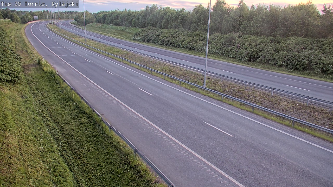 Weather Camera Image Väg 29 Torneå Kyläjoki, Tornio, Lappi