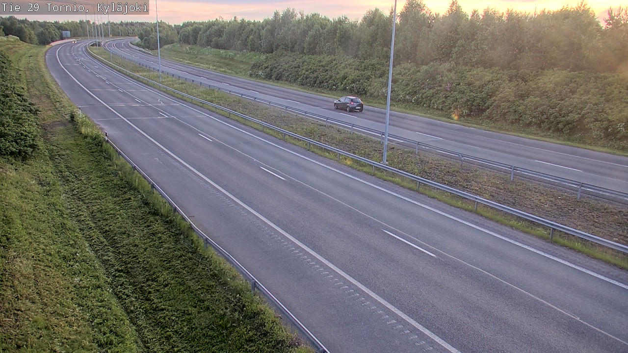 Weather Camera Image Väg 29 Torneå Kyläjoki, Tornio, Lappi