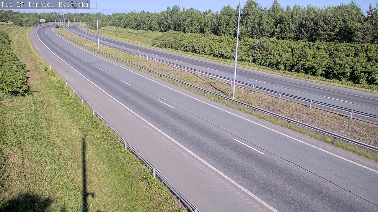 Weather Camera Image Väg 29 Torneå Kyläjoki, Tornio, Lappi