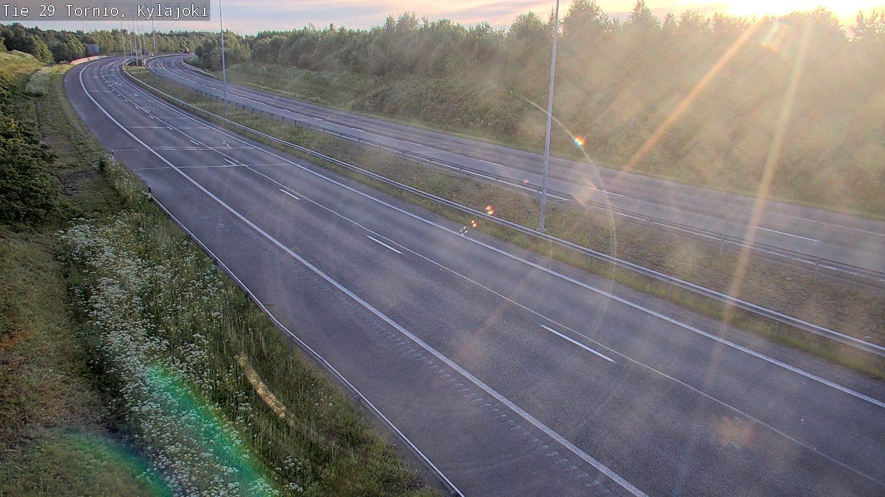 Weather Camera Image Väg 29 Torneå Kyläjoki, Tornio, Lappi