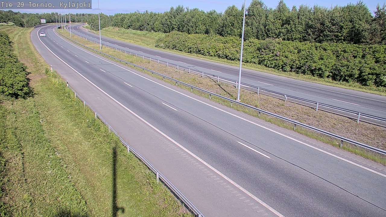Weather Camera Image Väg 29 Torneå Kyläjoki, Tornio, Lappi