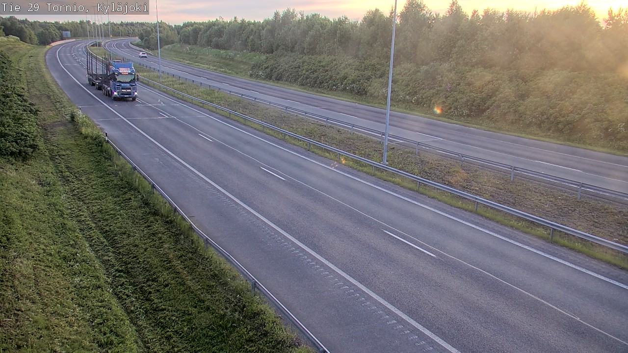 Weather Camera Image Väg 29 Torneå Kyläjoki, Tornio, Lappi