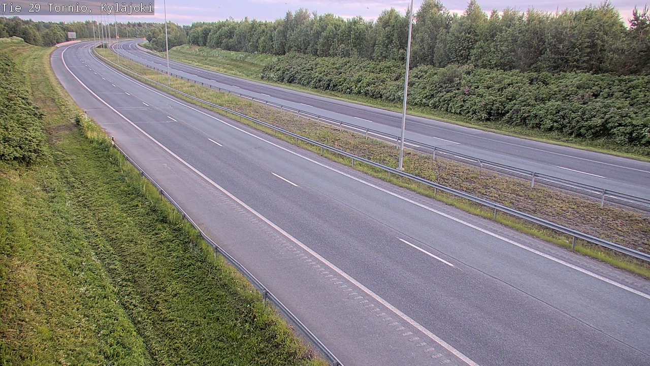 Weather Camera Image Väg 29 Torneå Kyläjoki, Tornio, Lappi
