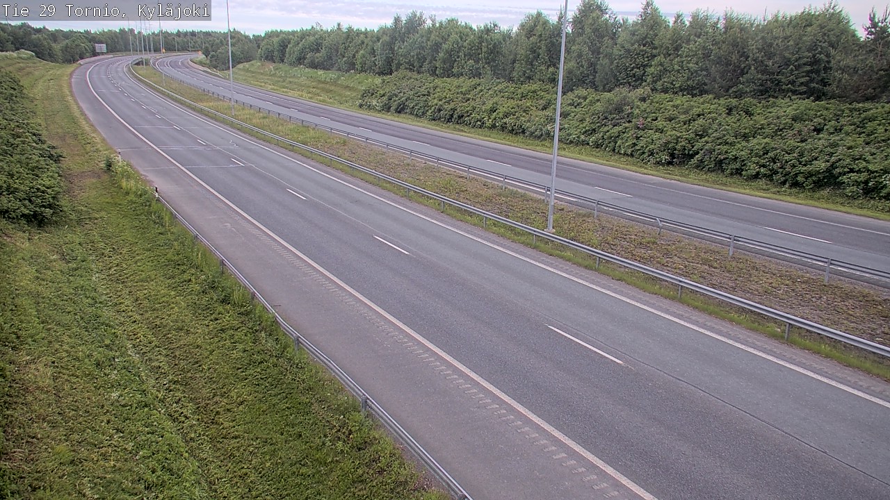 Weather Camera Image Väg 29 Torneå Kyläjoki, Tornio, Lappi