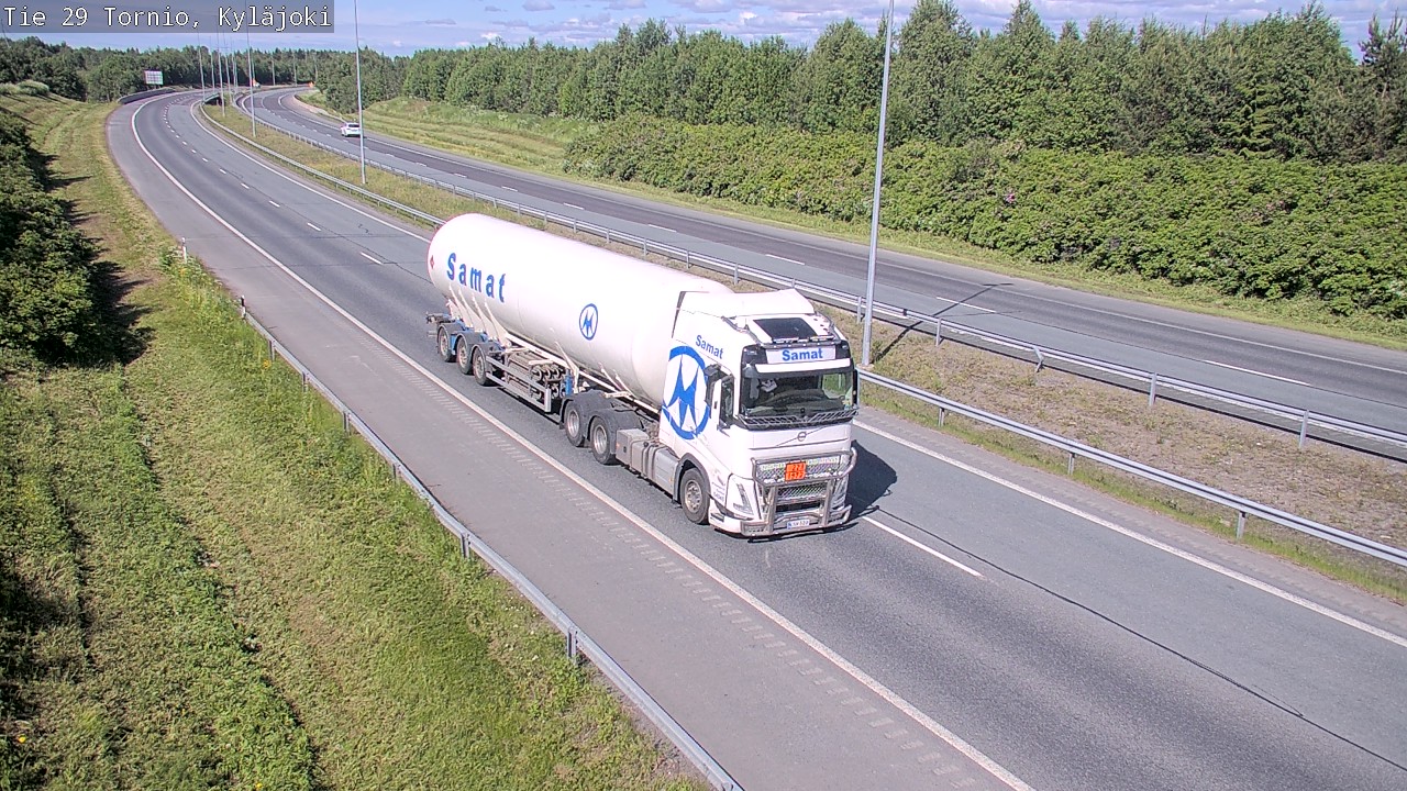 Weather Camera Image Väg 29 Torneå Kyläjoki, Tornio, Lappi