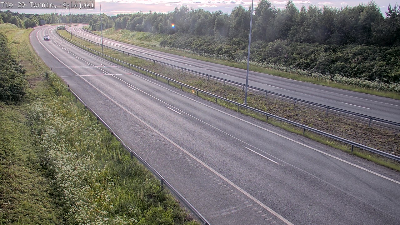 Weather Camera Image Väg 29 Torneå Kyläjoki, Tornio, Lappi