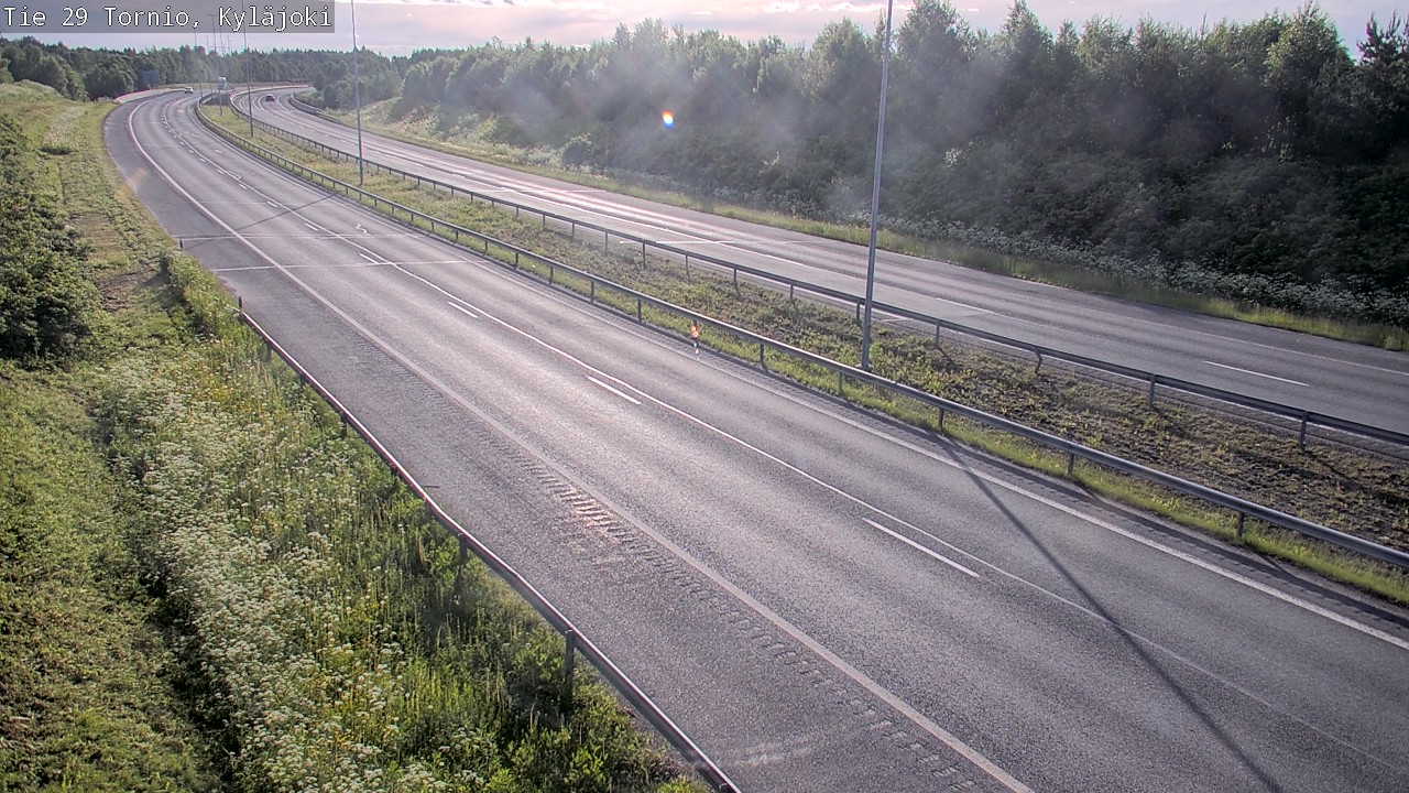 Weather Camera Image Väg 29 Torneå Kyläjoki, Tornio, Lappi