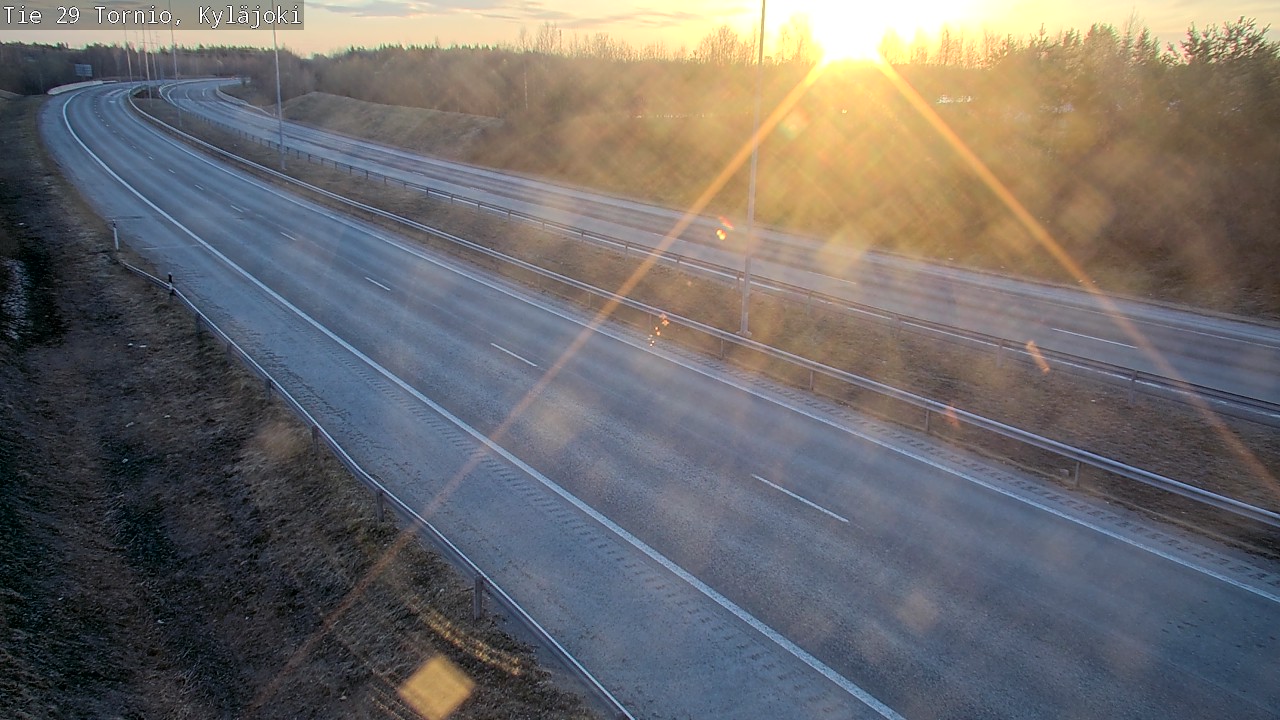 Weather Camera Image Väg 29 Torneå Kyläjoki, Tornio, Lappi