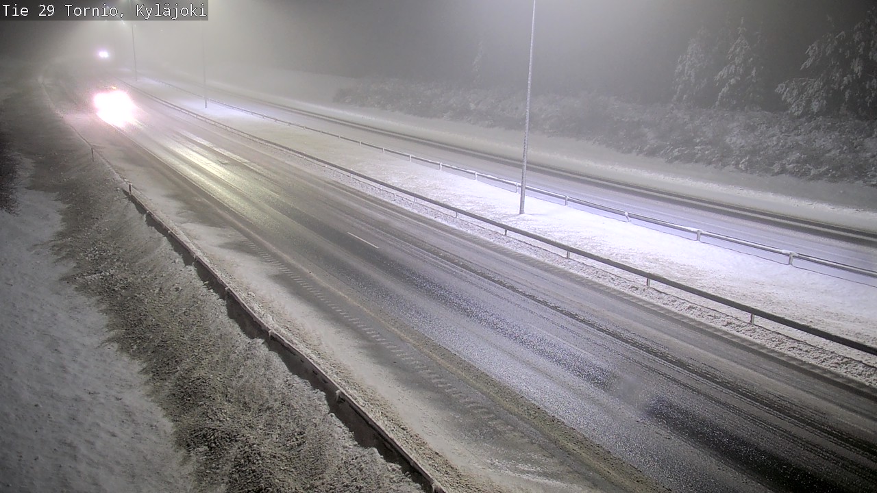 Weather Camera Image Väg 29 Torneå Kyläjoki, Tornio, Lappi