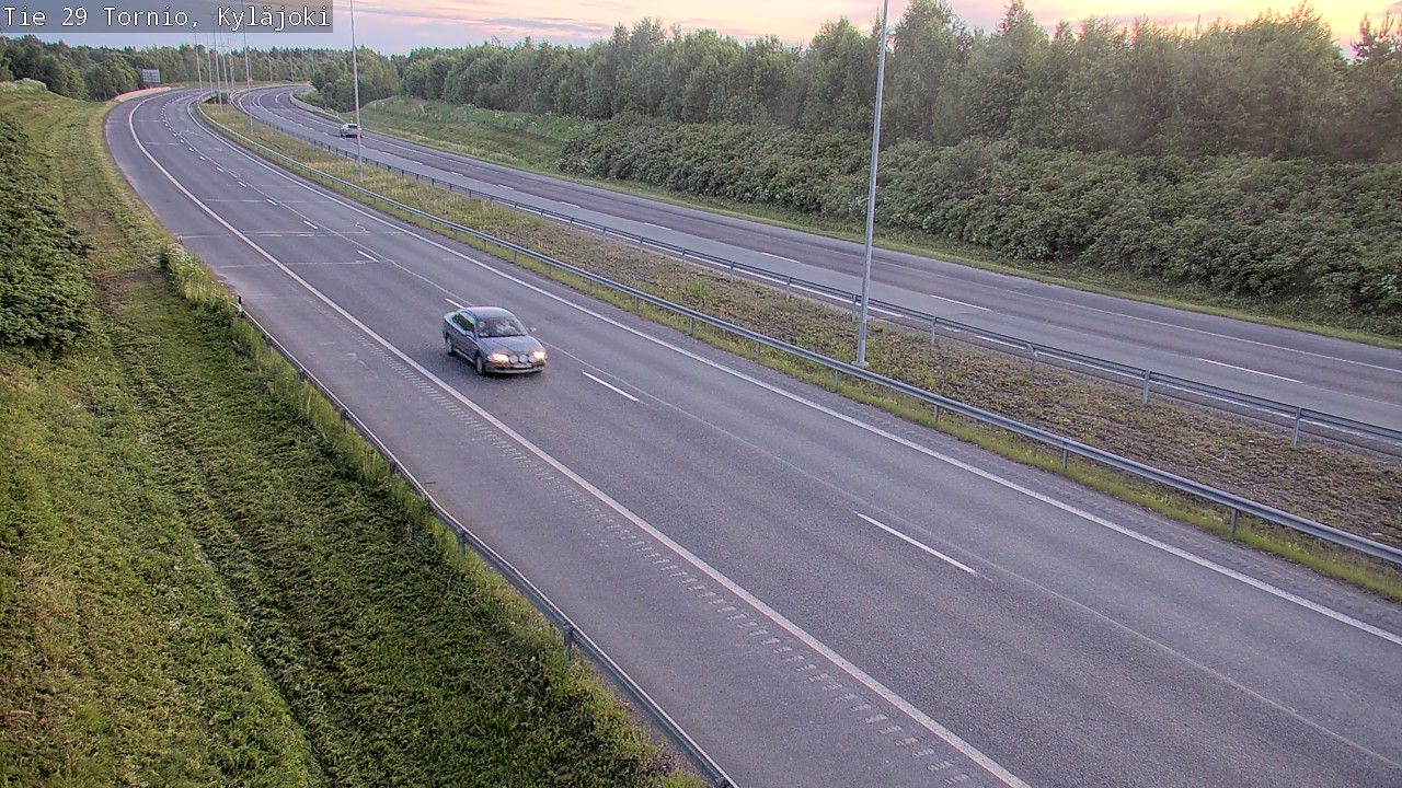Weather Camera Image Väg 29 Torneå Kyläjoki, Tornio, Lappi