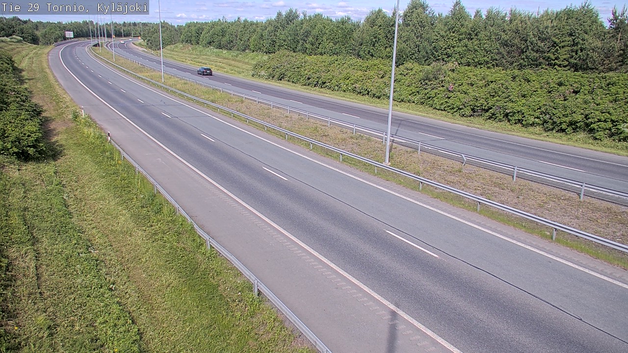 Weather Camera Image Väg 29 Torneå Kyläjoki, Tornio, Lappi