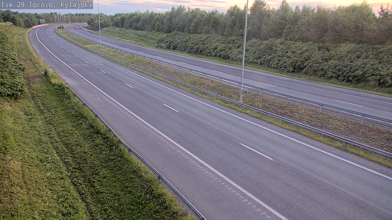 Weather Camera Image Väg 29 Torneå Kyläjoki, Tornio, Lappi