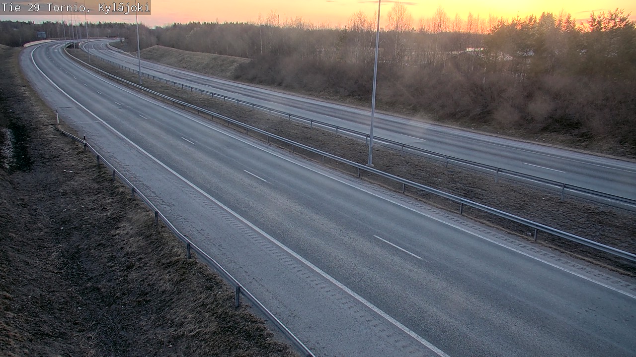 Weather Camera Image Väg 29 Torneå Kyläjoki, Tornio, Lappi