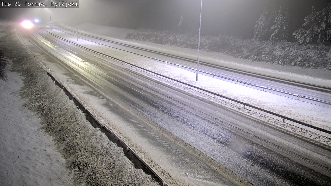 Weather Camera Image Väg 29 Torneå Kyläjoki, Tornio, Lappi
