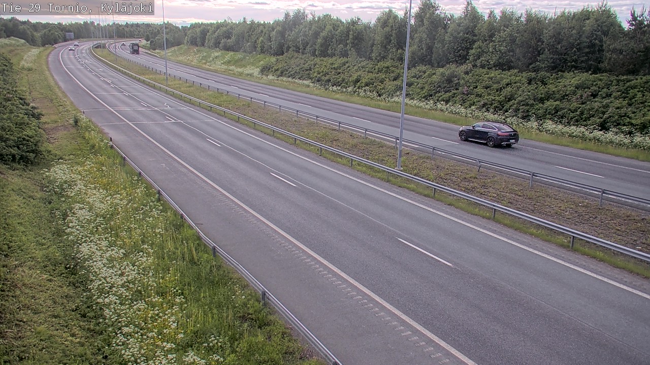 Weather Camera Image Väg 29 Torneå Kyläjoki, Tornio, Lappi