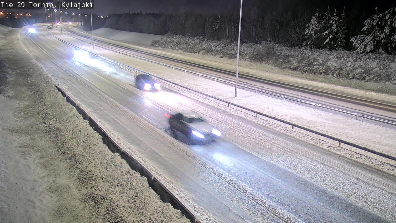 Weather Camera Image Väg 29 Torneå Kyläjoki, Tornio, Lappi