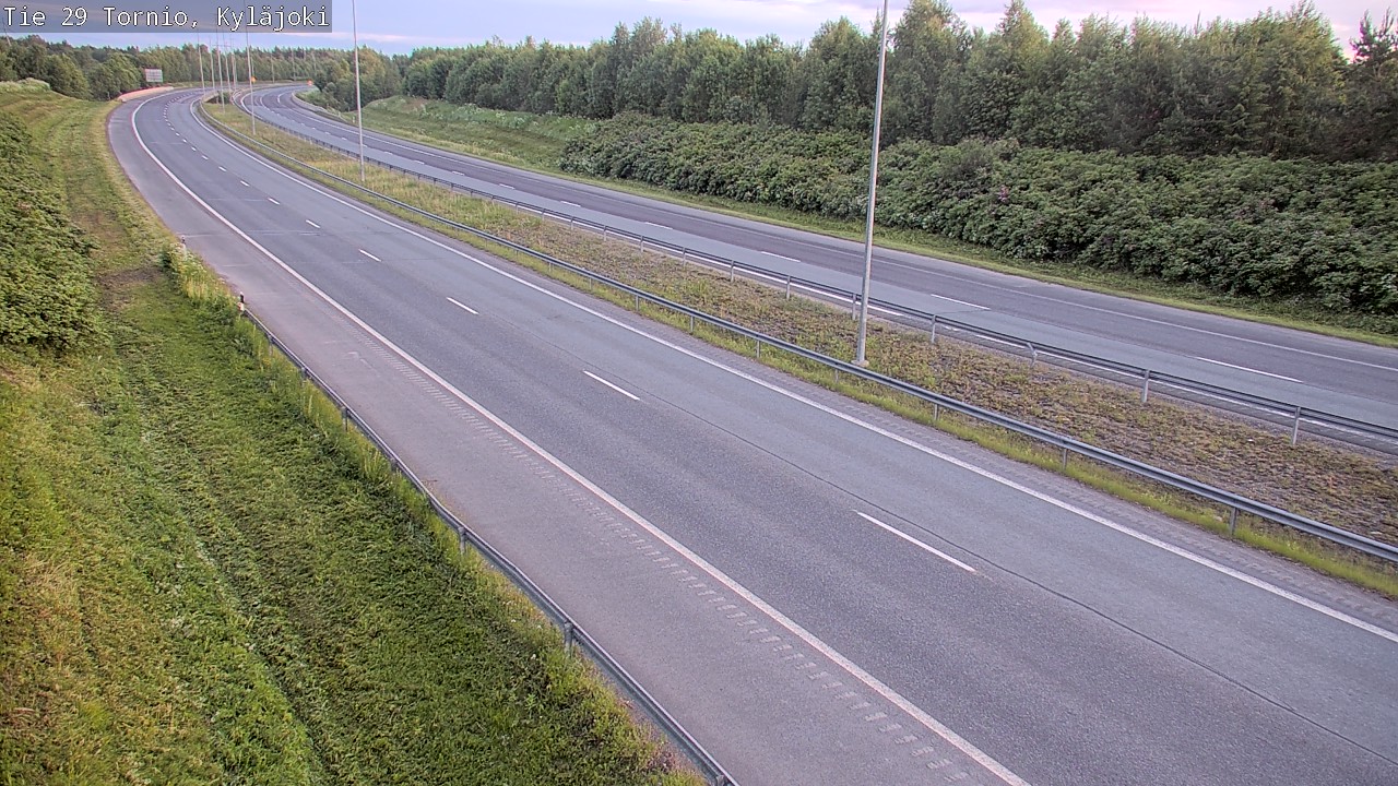 Weather Camera Image Väg 29 Torneå Kyläjoki, Tornio, Lappi