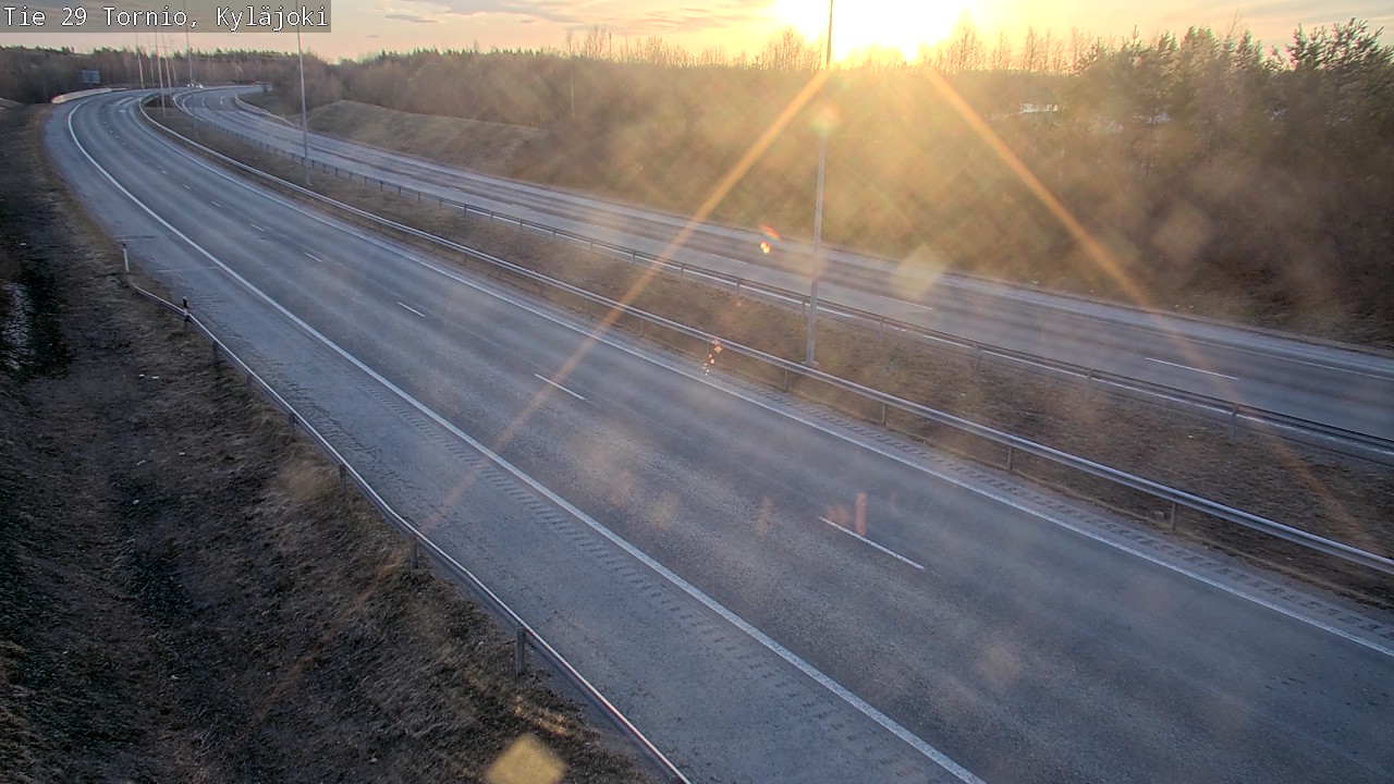Weather Camera Image Väg 29 Torneå Kyläjoki, Tornio, Lappi