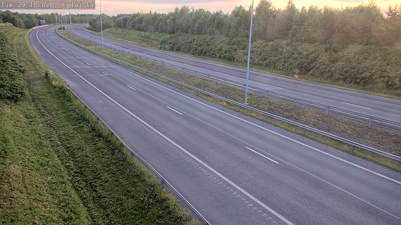 Weather Camera Image Väg 29 Torneå Kyläjoki, Tornio, Lappi