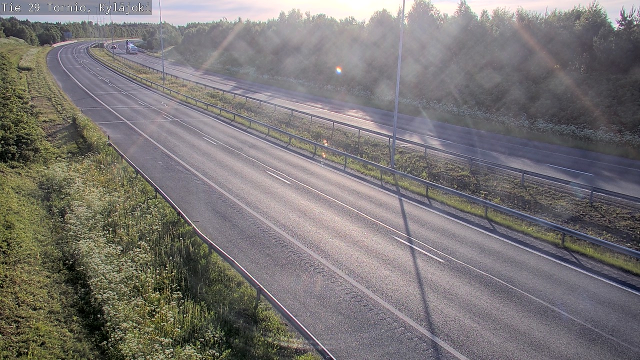 Weather Camera Image Väg 29 Torneå Kyläjoki, Tornio, Lappi