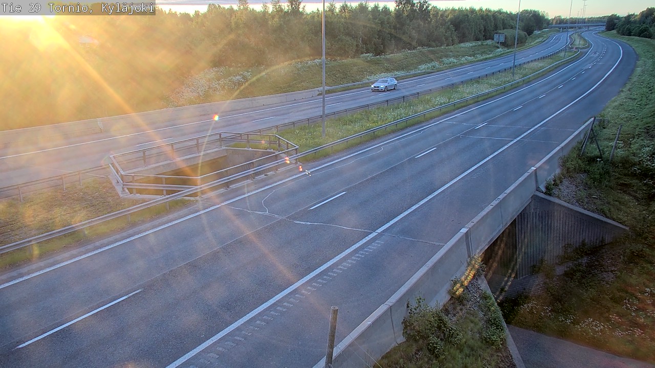 Weather Camera Image Väg 29 Torneå Kyläjoki, Tornio, Lappi