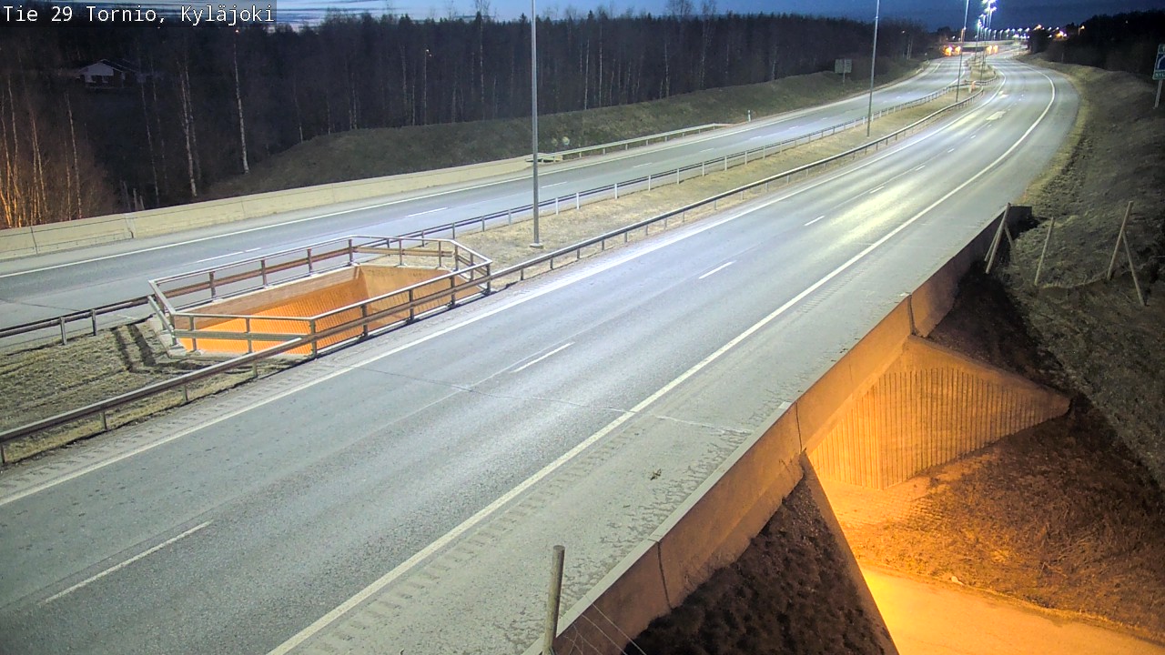 Weather Camera Image Väg 29 Torneå Kyläjoki, Tornio, Lappi