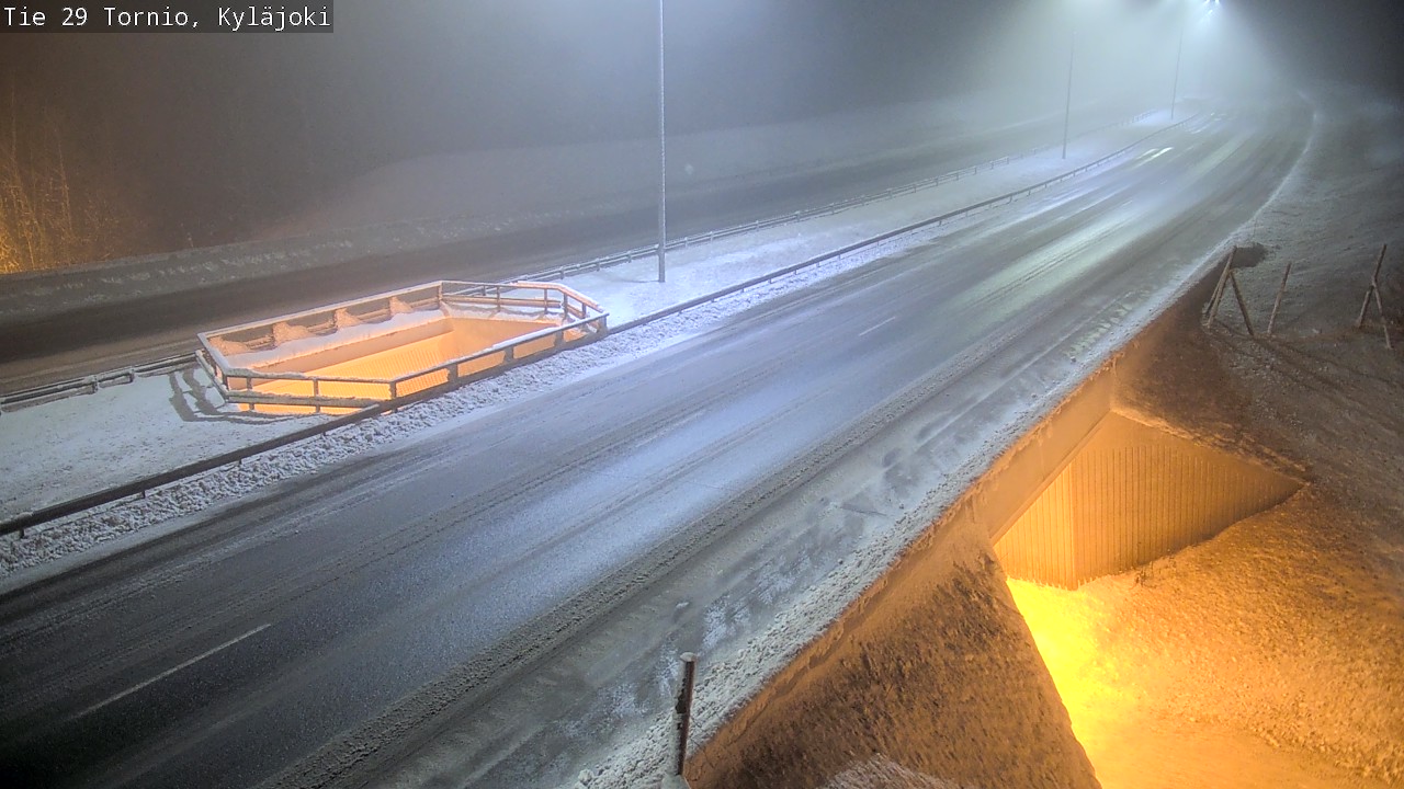 Weather Camera Image Väg 29 Torneå Kyläjoki, Tornio, Lappi