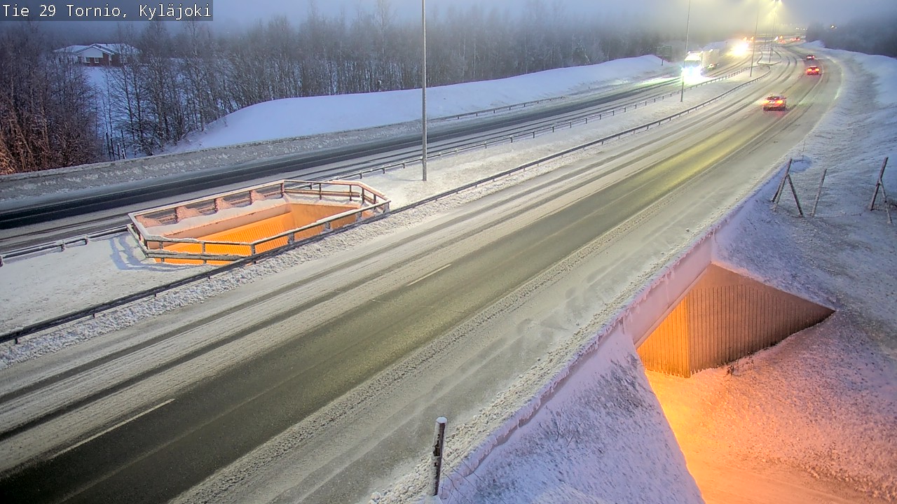 Weather Camera Image Väg 29 Torneå Kyläjoki, Tornio, Lappi