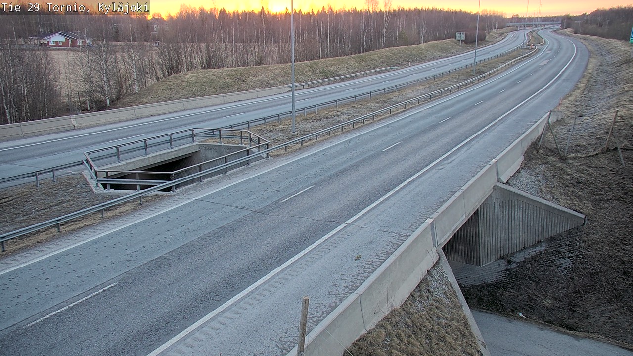 Weather Camera Image Väg 29 Torneå Kyläjoki, Tornio, Lappi
