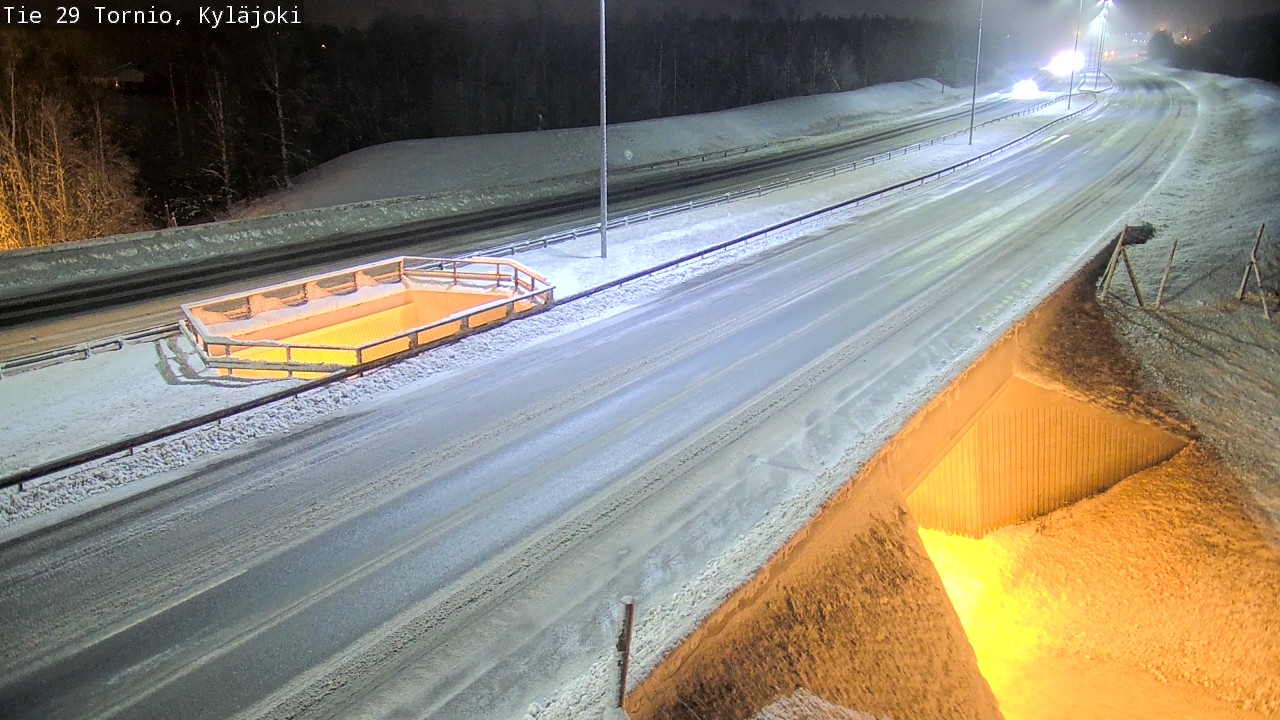 Weather Camera Image Väg 29 Torneå Kyläjoki, Tornio, Lappi