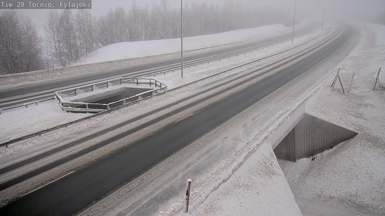 Weather Camera Image Väg 29 Torneå Kyläjoki, Tornio, Lappi