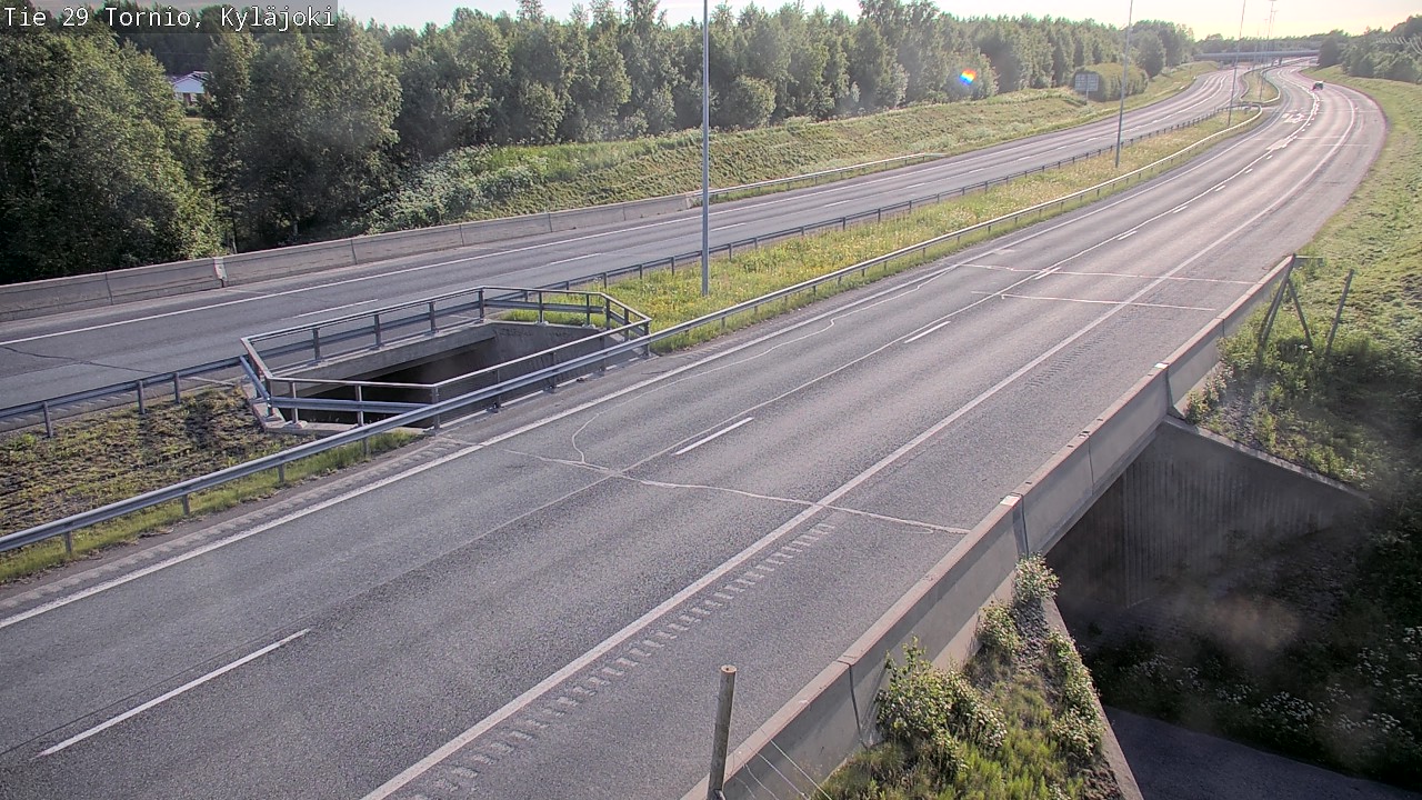 Weather Camera Image Väg 29 Torneå Kyläjoki, Tornio, Lappi