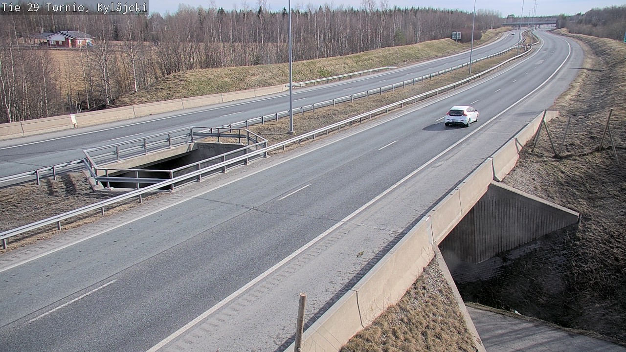 Weather Camera Image Väg 29 Torneå Kyläjoki, Tornio, Lappi