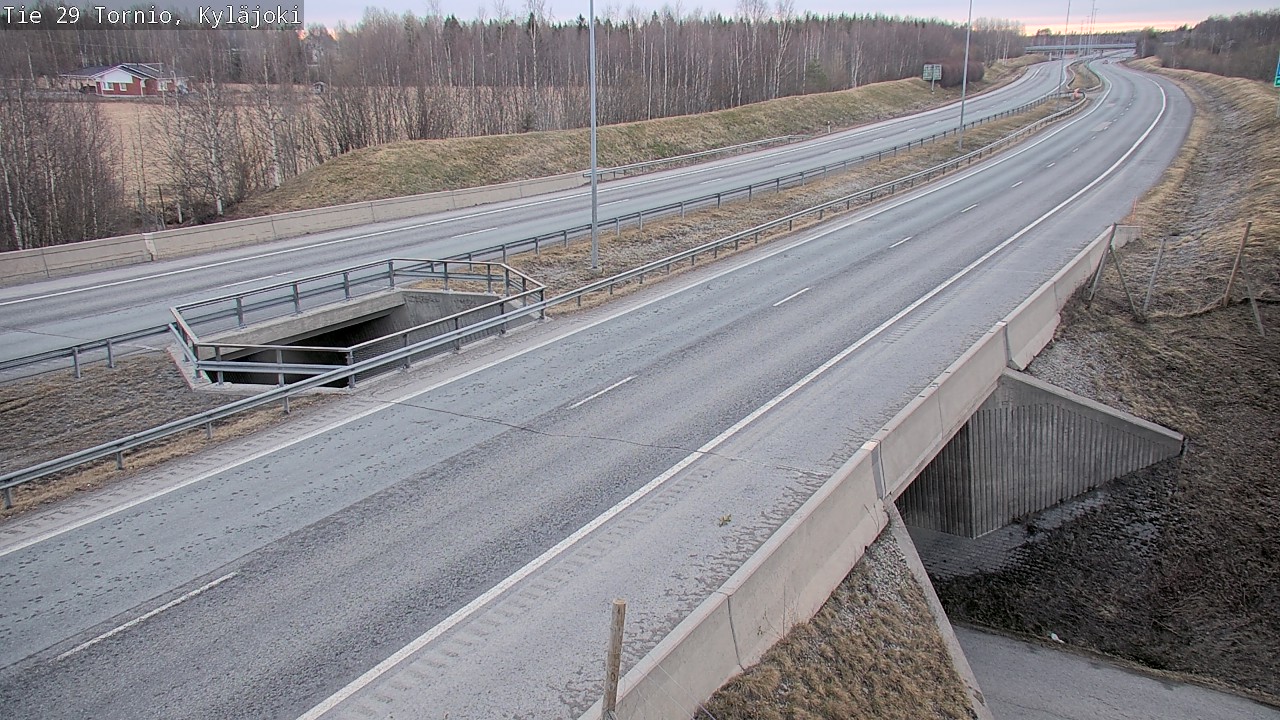 Weather Camera Image Väg 29 Torneå Kyläjoki, Tornio, Lappi