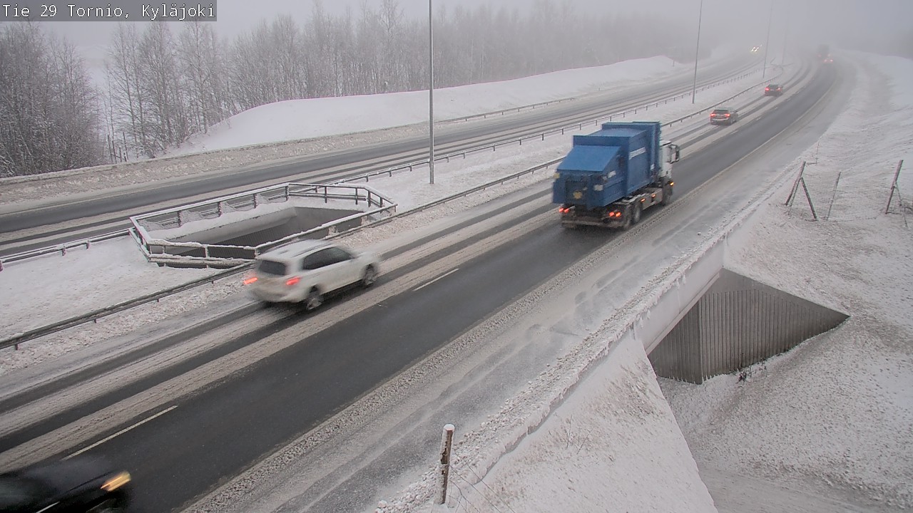 Weather Camera Image Väg 29 Torneå Kyläjoki, Tornio, Lappi