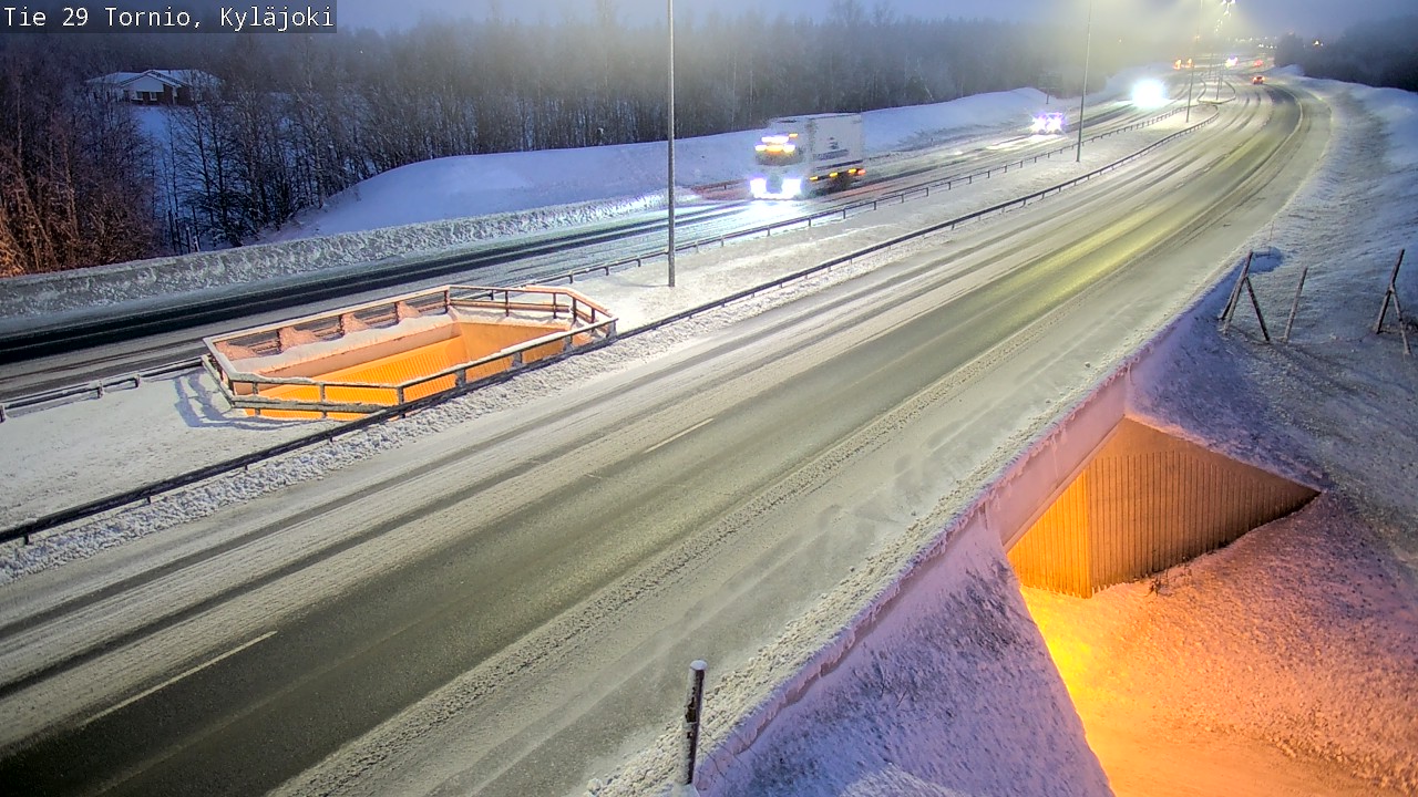 Weather Camera Image Väg 29 Torneå Kyläjoki, Tornio, Lappi
