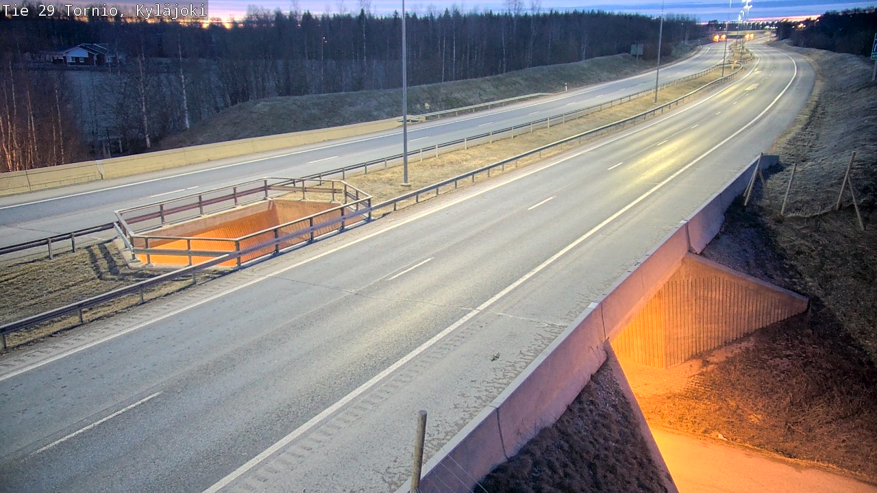 Weather Camera Image Väg 29 Torneå Kyläjoki, Tornio, Lappi