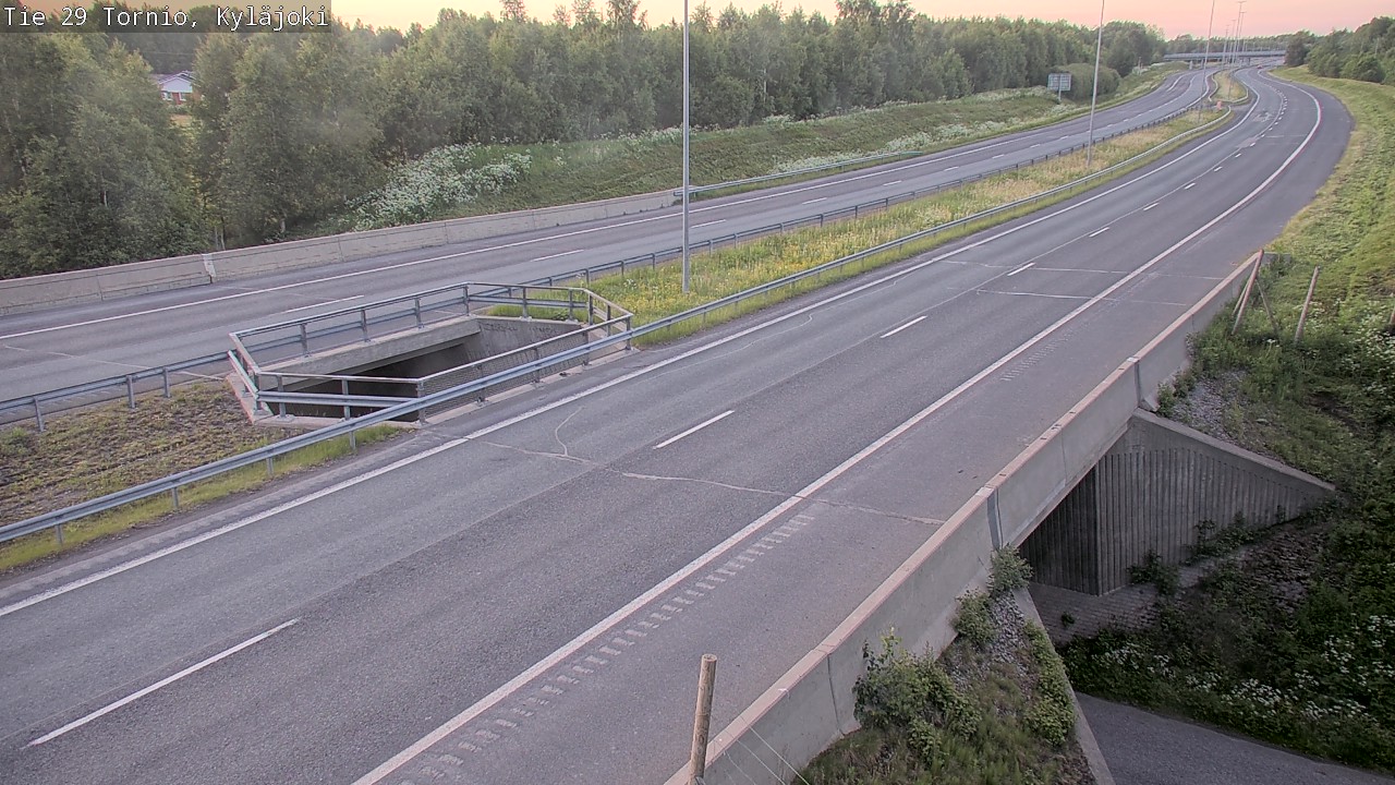 Weather Camera Image Väg 29 Torneå Kyläjoki, Tornio, Lappi