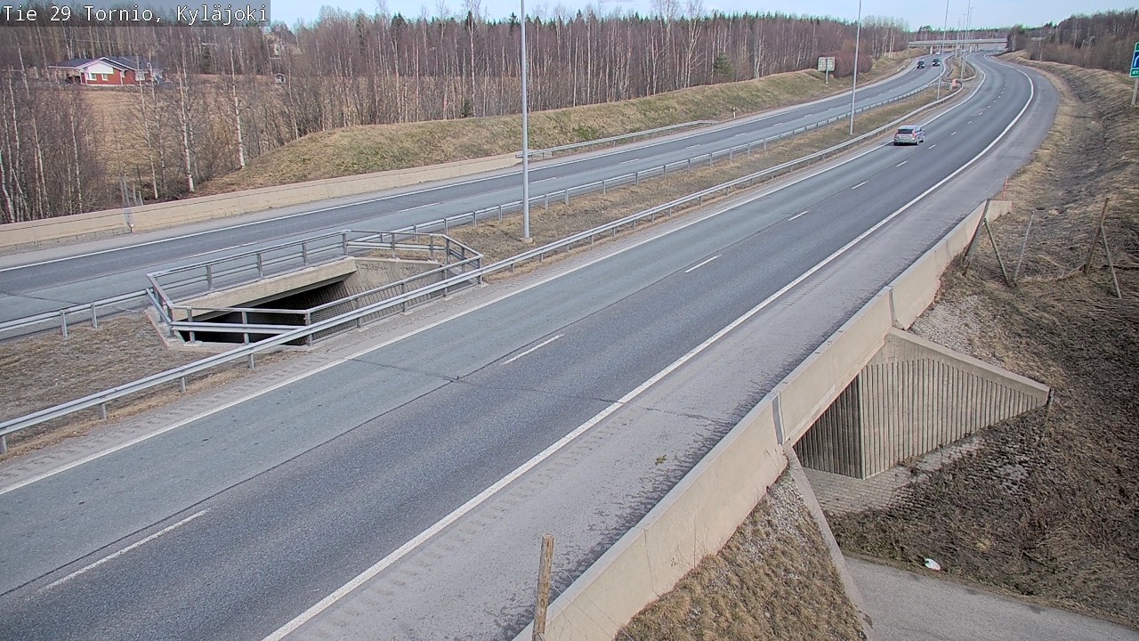 Weather Camera Image Väg 29 Torneå Kyläjoki, Tornio, Lappi